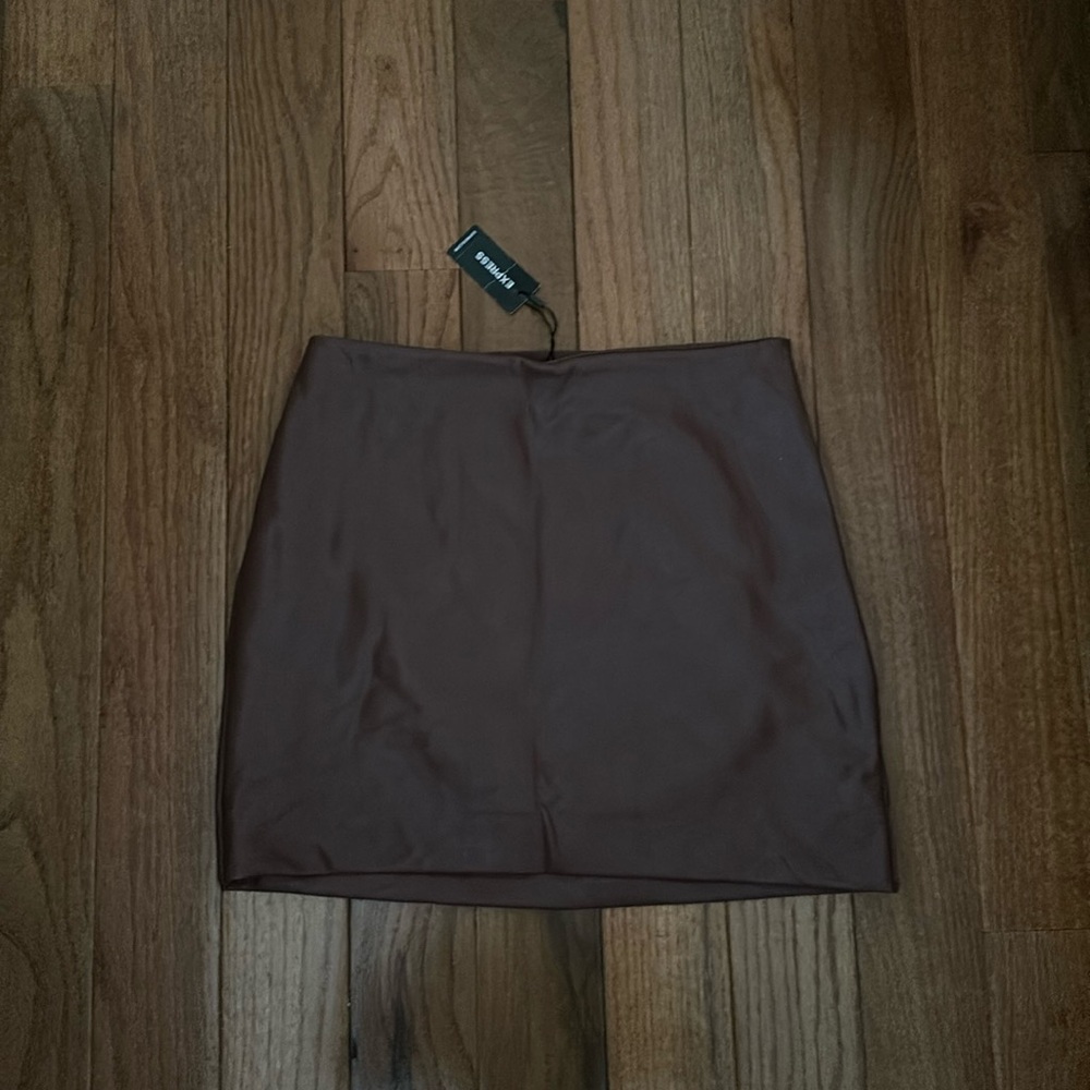 Brown Leather Skirt